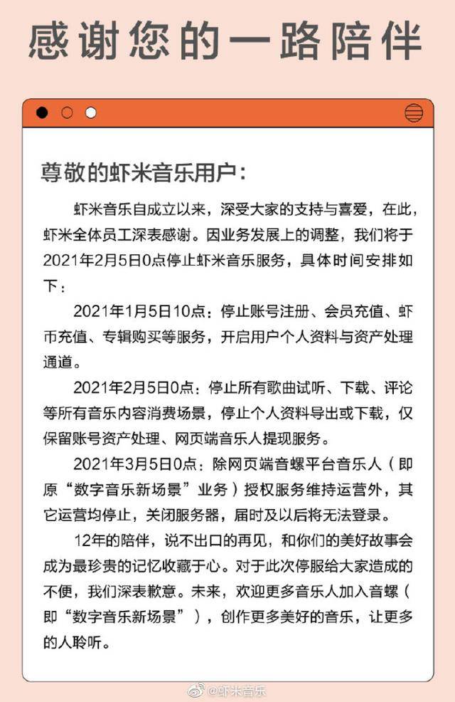 得版权者得天下，错失版权先机的虾米音乐，2月