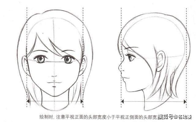 不同角度的人物脸部怎样画?动漫人物五官详细的画法!
