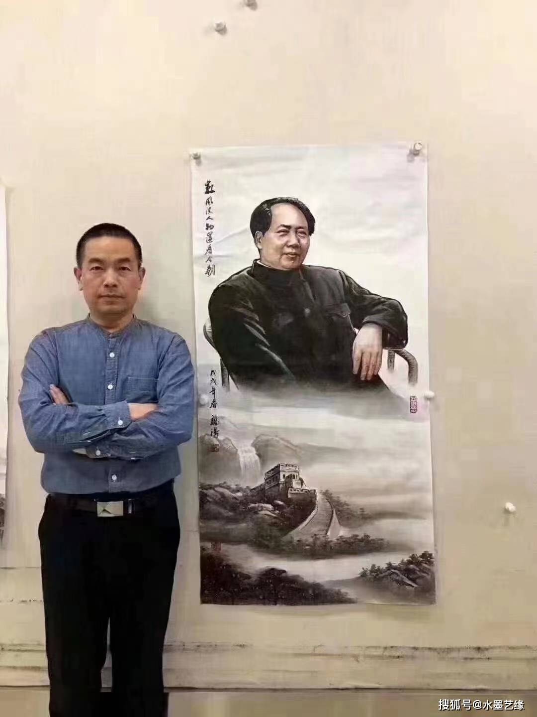 当代红色伟人画家一魏鸿老师的作品欣赏