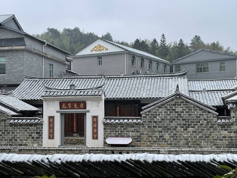 难得一见,福建上杭古田圣地雪景