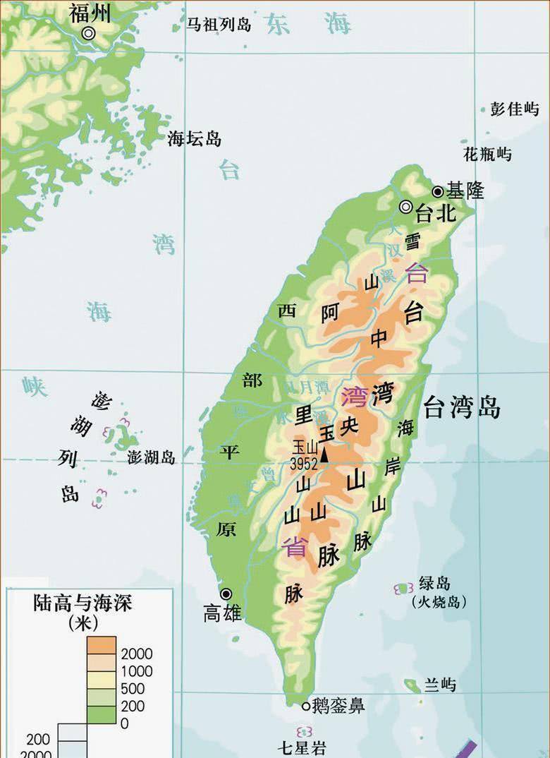 台湾岛人口_台湾岛地形图