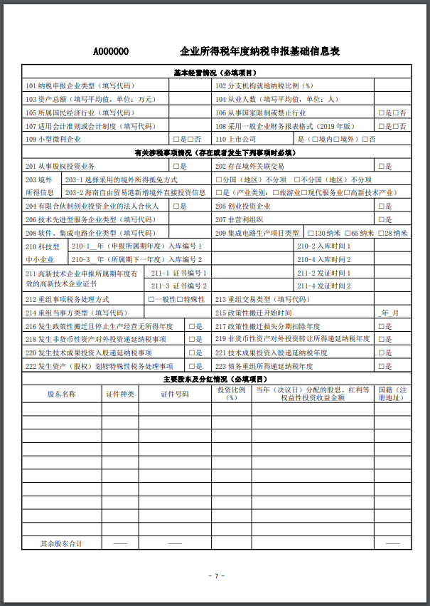 企业所得税纳税申报表有调整汇算清缴会用到