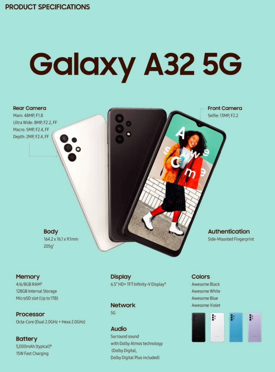 定焦|三星最便宜的5G手机：Galaxy A32 5G发布