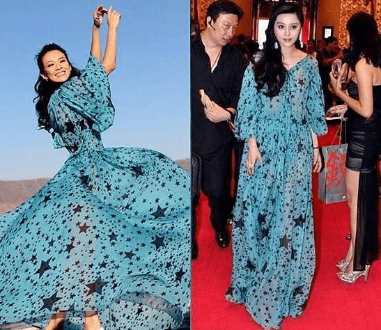 王儇撞衫花玉米不算啥,和长颈鹿才最像,章子怡马上造型还像啥