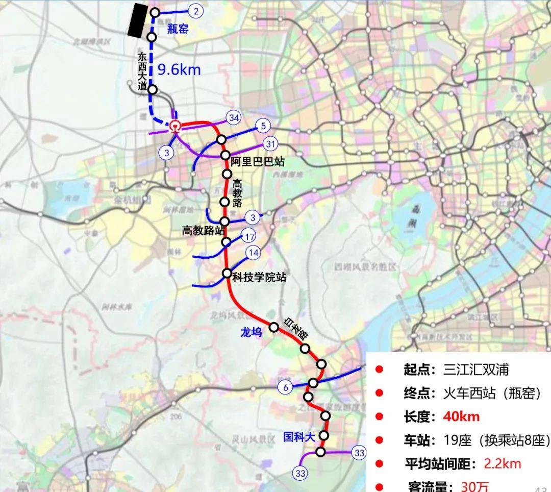 5,6,机场快线,拥江快线等六条地铁线的换乘,直接联通了杭州西站,富阳