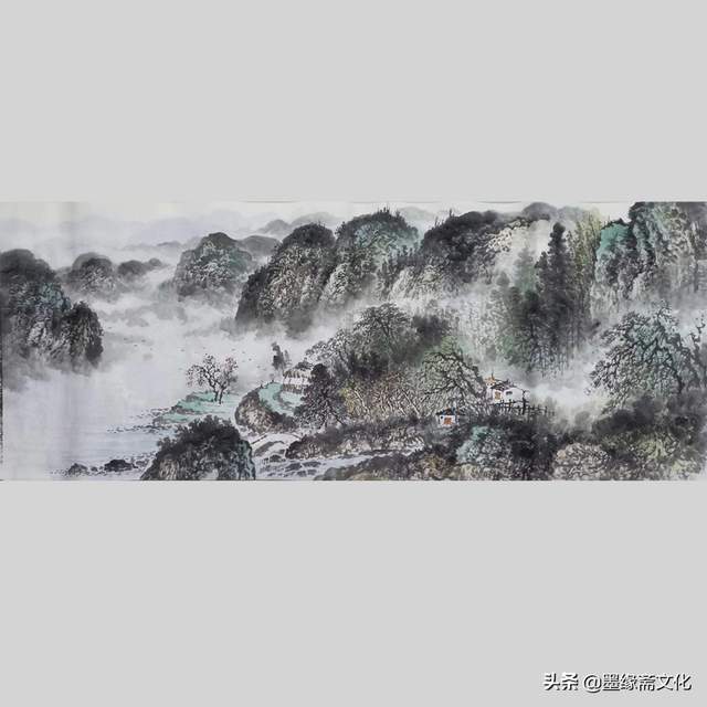 丁实浩山水画江山如画