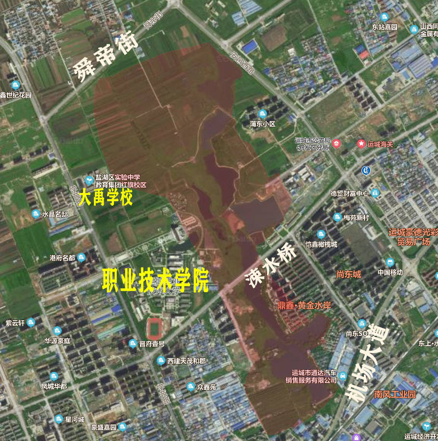 运城尧梦湖湿地公园开始建设,位置在哪?大概范围多大?