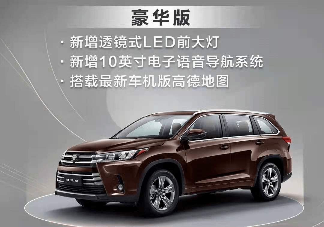 售价23.98万元起 豪华大七座suv 2021款汉兰达上市