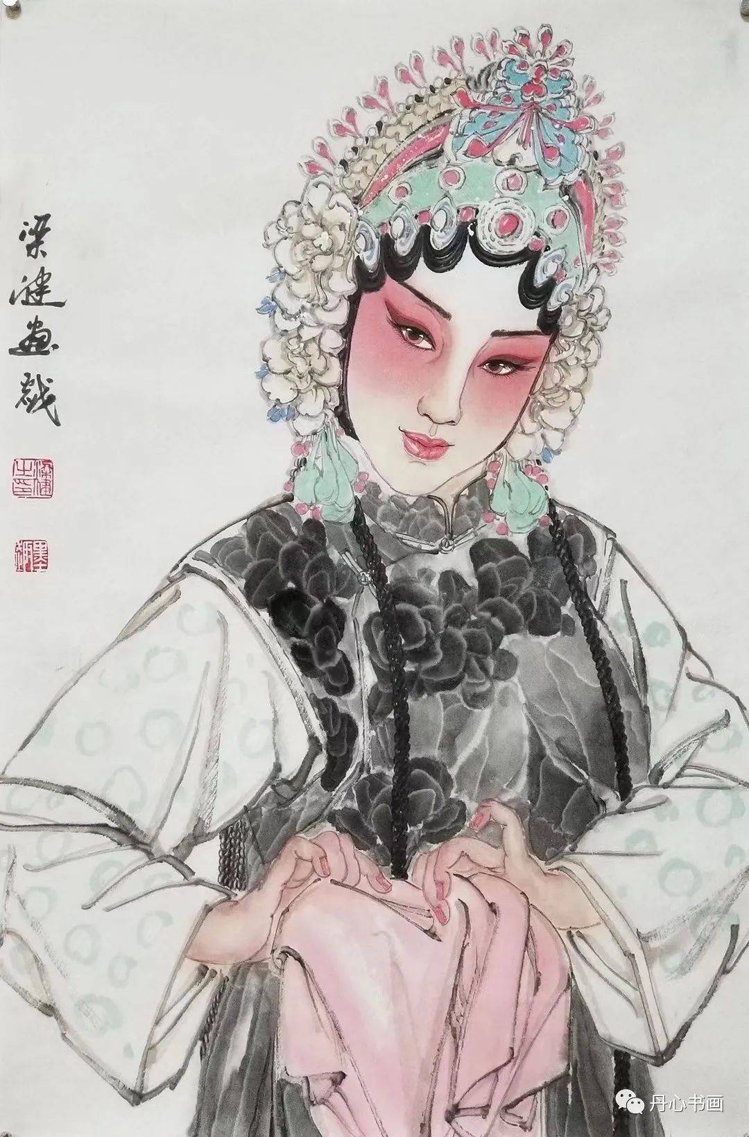 国粹情怀芳泽墨采戏剧人物画家梁健