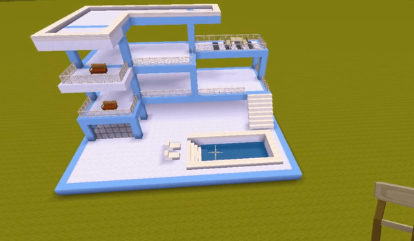 迷你世界:搭建一栋现代化别墅的简易步骤,看起来实用又奢华!