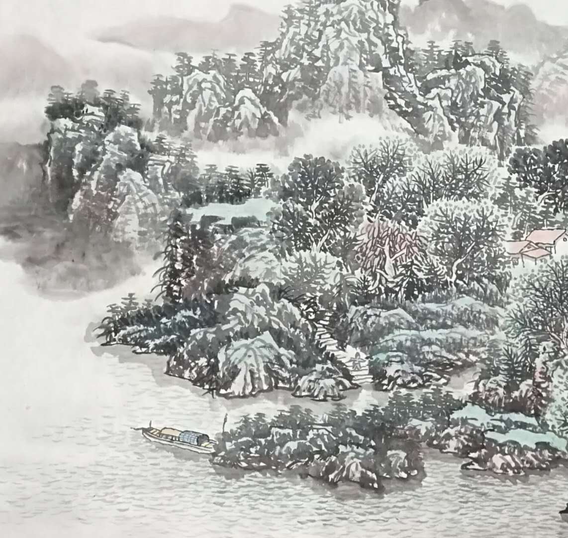 牛气冲天——骆阳叶山水画作品欣赏