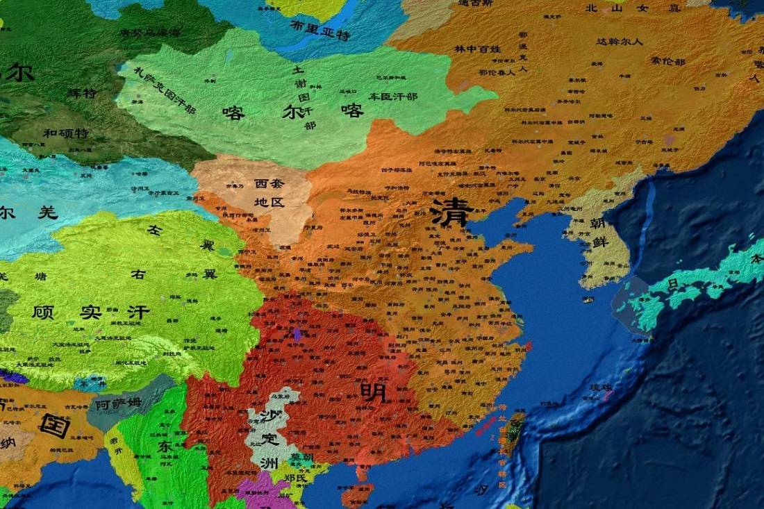 1646年底的南明地图