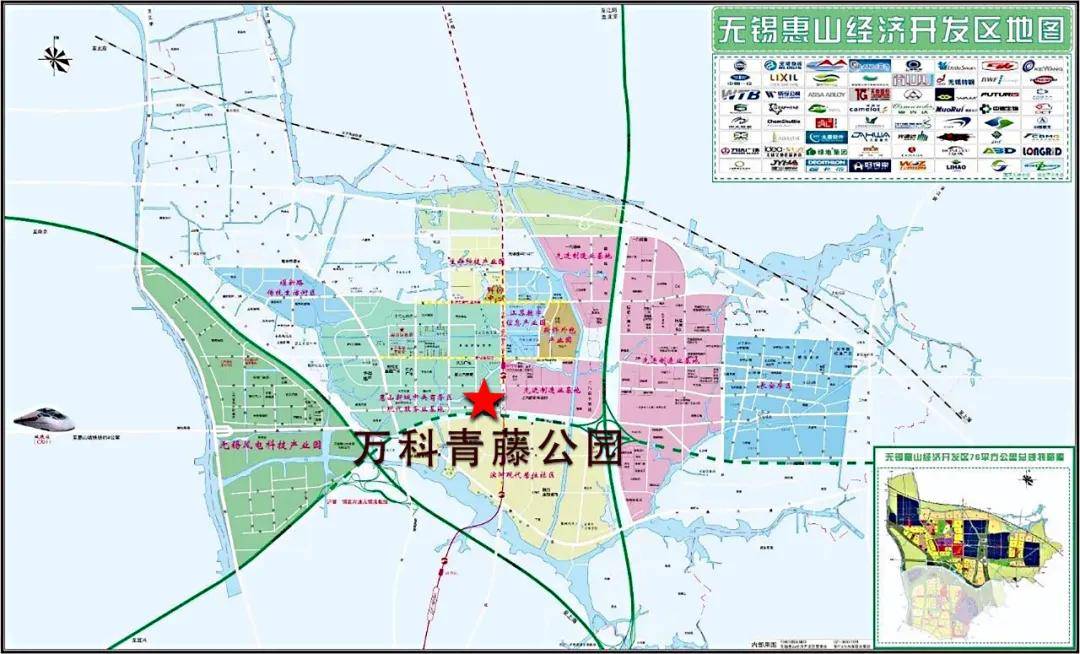 显而易见,四区交汇的中心位置就是惠山新城最黄金的位置.