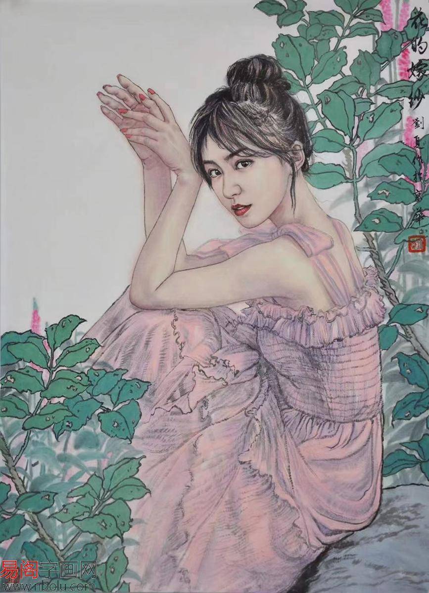 画家刘夏作品欣赏,看着唯美雅致的人物画,像是每天都在过3.