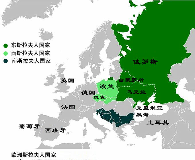 欧洲重要的族系,斯拉夫人后来主要形成了三支:西斯拉夫人(包括波兰人