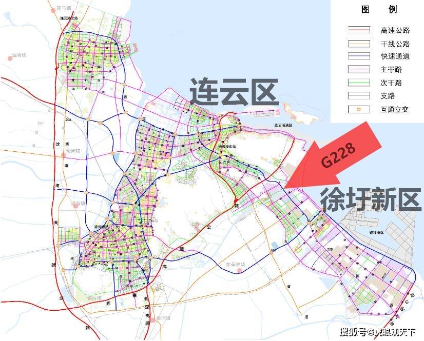 原创连云港快速路网规划终于出炉 城市组团间30分钟可达