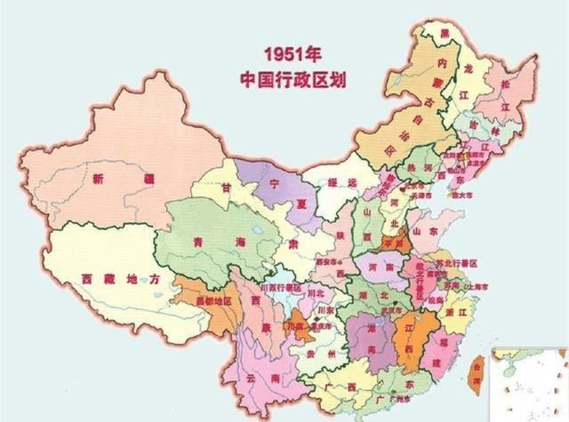 原创6张地图,看懂新中国成立以来,中国的行政区域变化