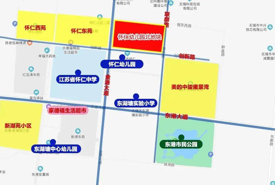 怀仁幼儿园北地块锡山区规划要求,建筑密度≤30%,住宅建筑≥16层,且