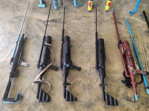 缅甸德林达依省村民主动上缴自制气枪,军警曾多次查获同款武器