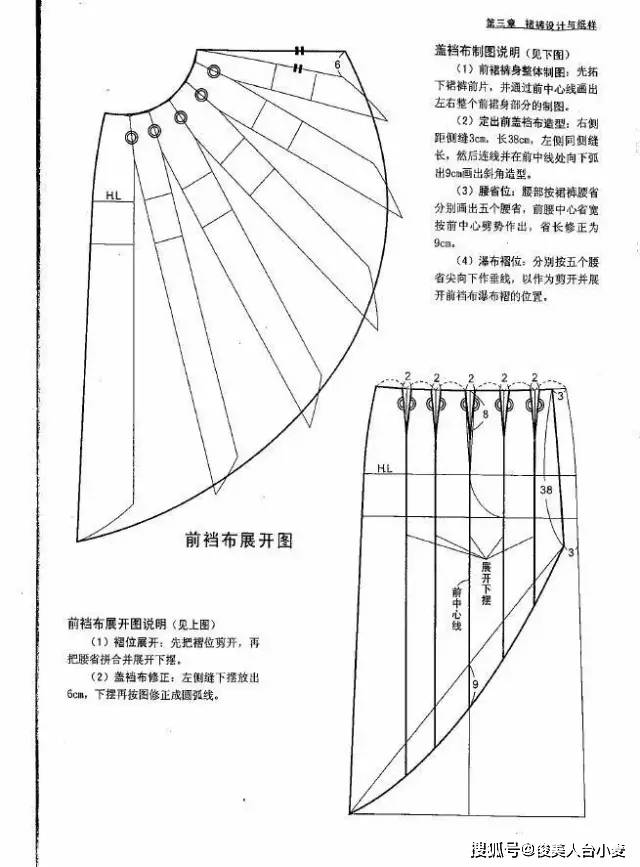 12款裙裤的服装制版裁剪图