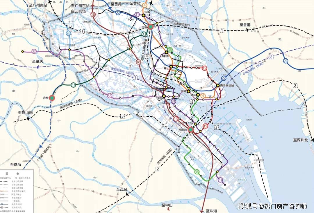 高清4k图超详细南沙区轨道交通规划曝光