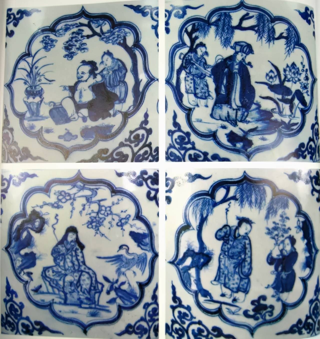 "四爱图"梅瓶其中钟祥市郢靖王墓出土的元青花四爱图梅瓶就是其中之一