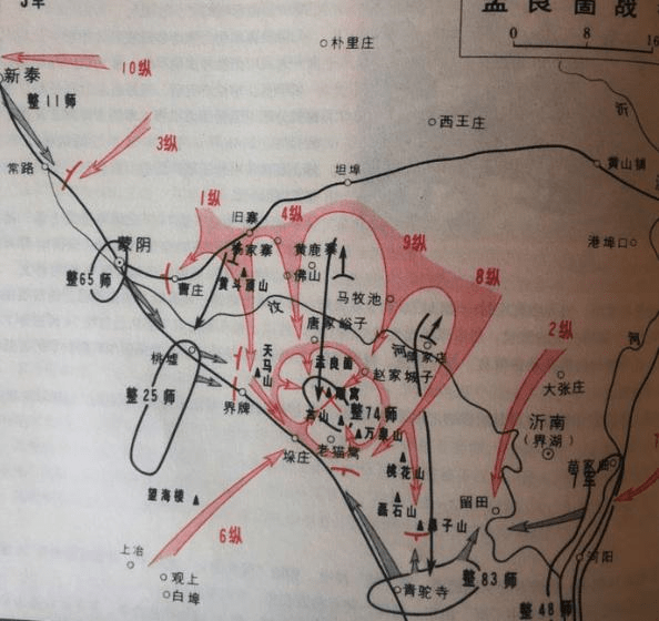 孟良崮战役局势图