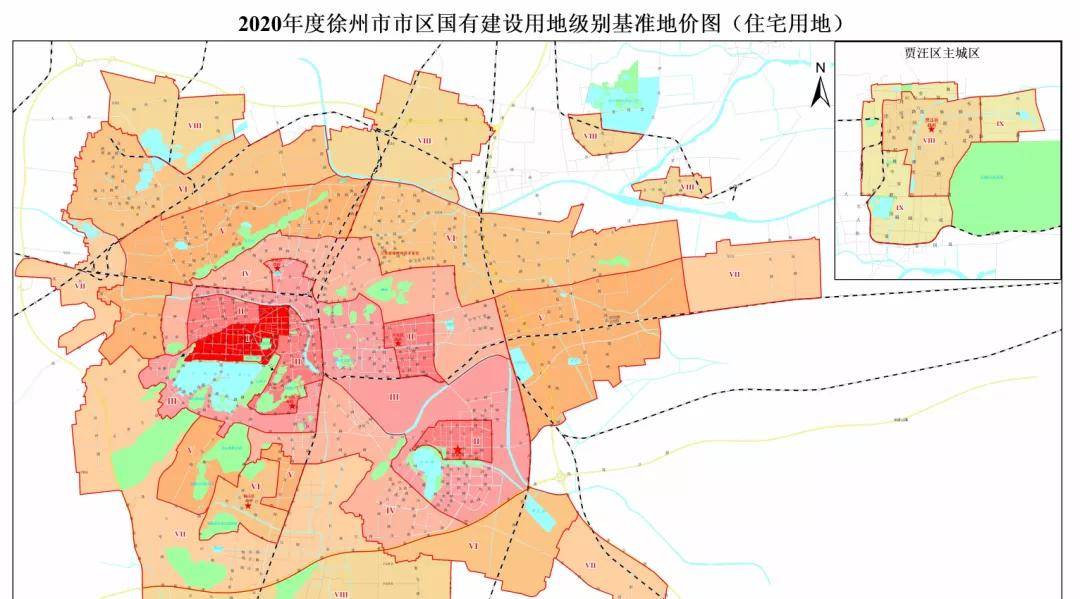 徐州市自然资源和规划局公布2020年度徐州市市区公示地价成果!