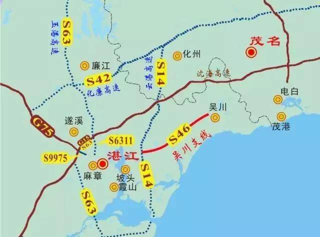 项目与已规划的湛江机场高速公路相连,连通湛江新国际机场,建成后将