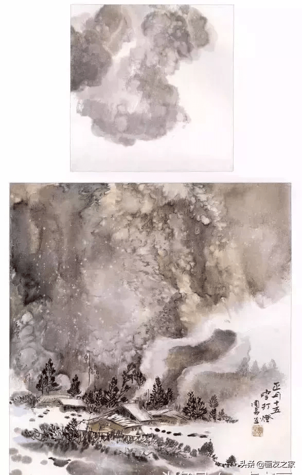 国画山水画云烟雾霭的画法建议收藏学习
