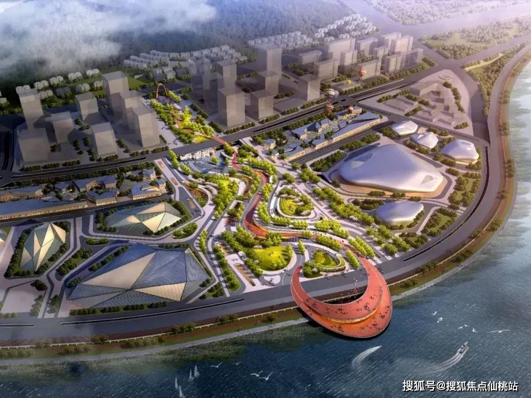 临安城市客厅规划图 建成后这里将会是杭州最大的市民观光综合体.