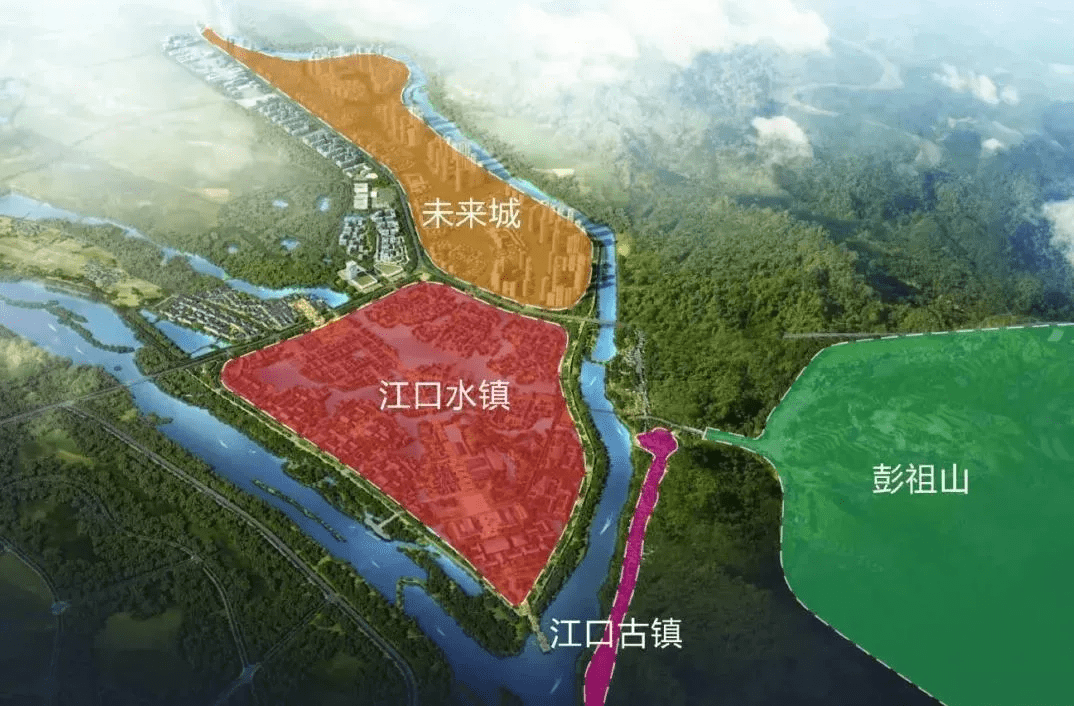 江口水镇规划示意图