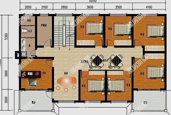 18米x12米别墅设计图,18x12米二层别墅样板 2栋18米左右面宽的二层别墅,四开间户型,带堂屋和土灶房设计