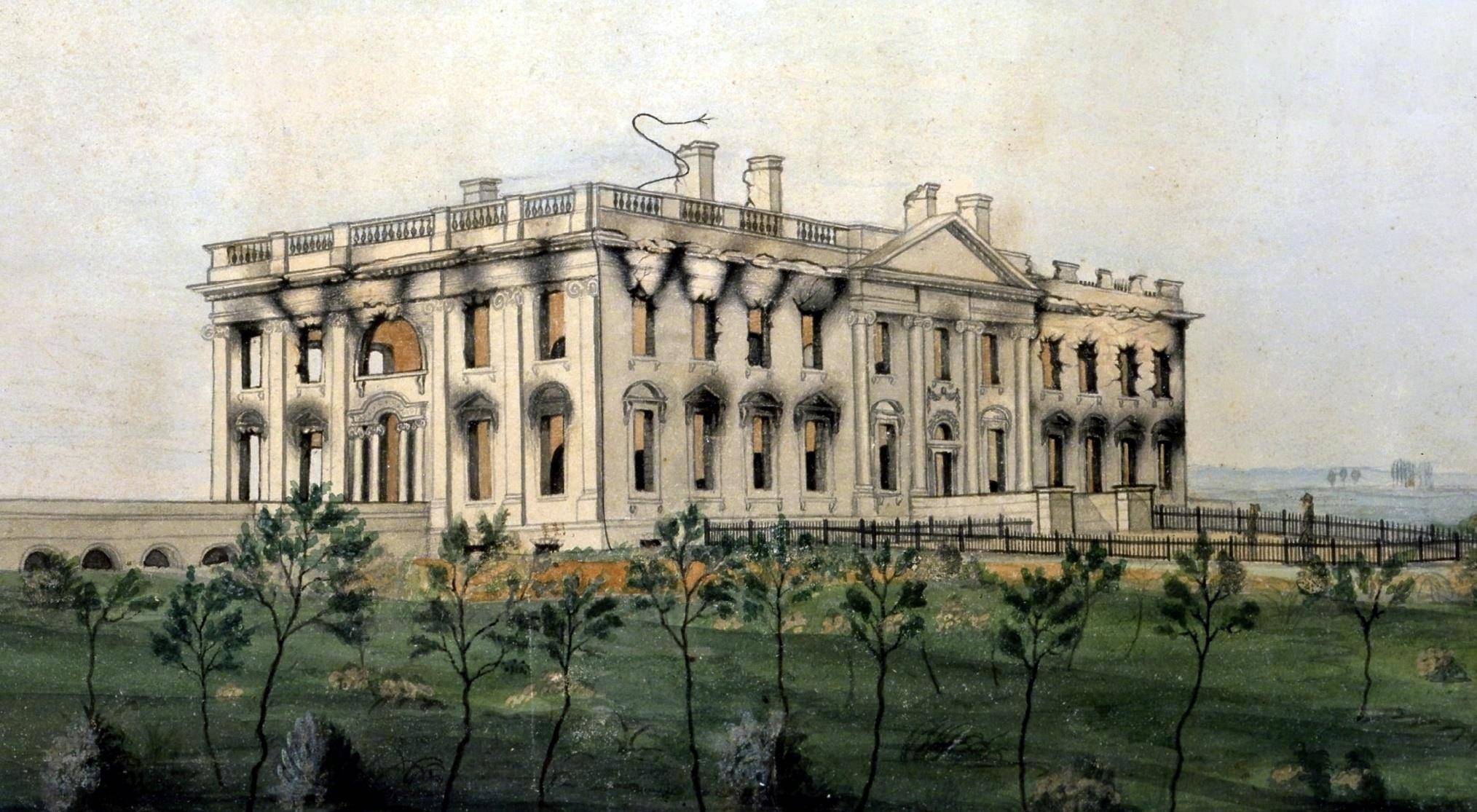 1817年,重新修复时为了掩饰火烧过的痕迹,门罗总统下令在灰色沙石上漆