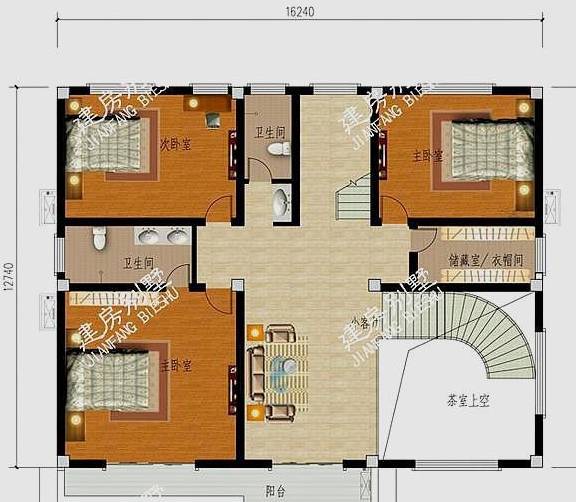3栋面宽16米往上的四层别墅,两款复式挑空,建房不限高