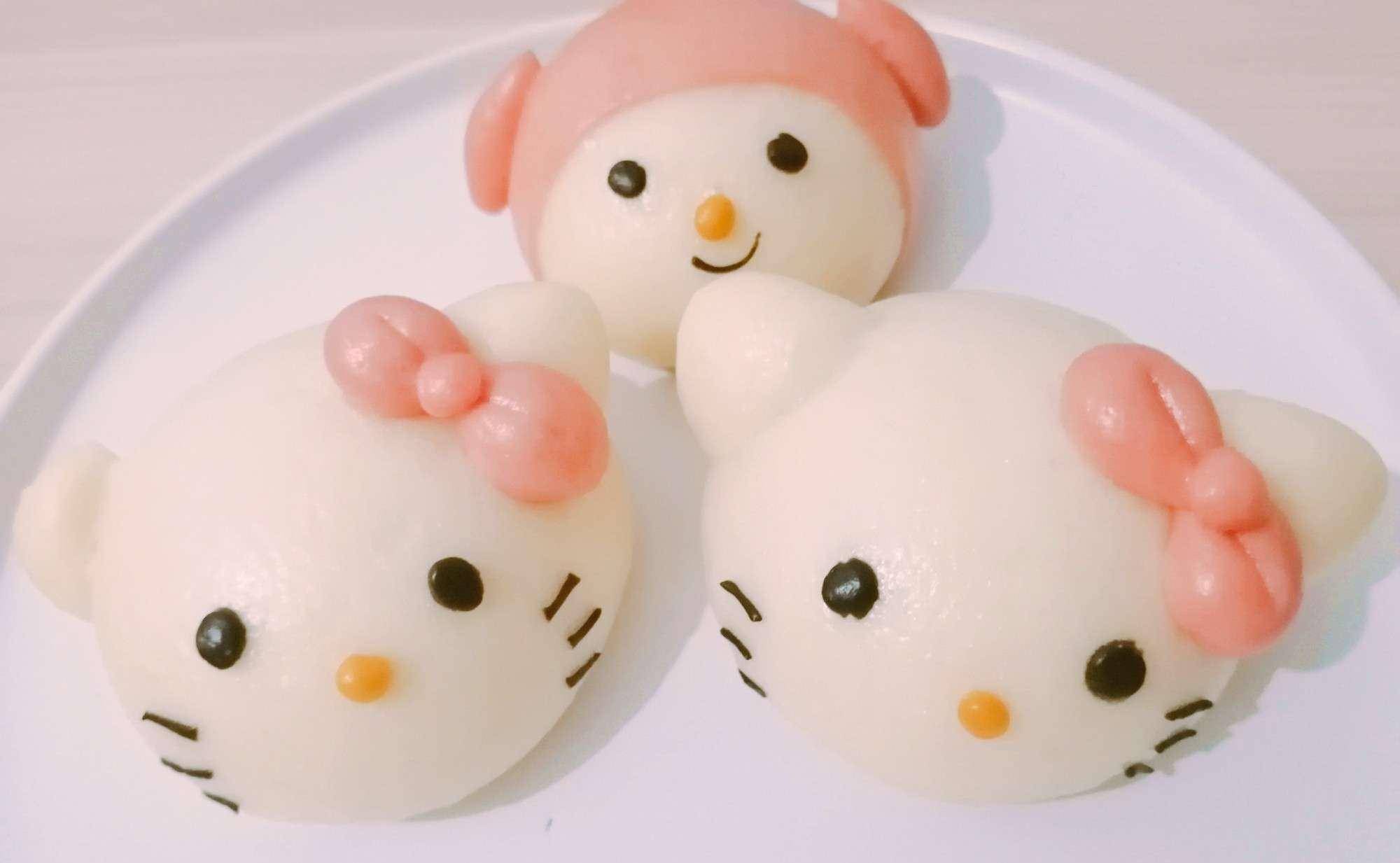 原创萌物hellokitty凯蒂猫卡通造型馒头