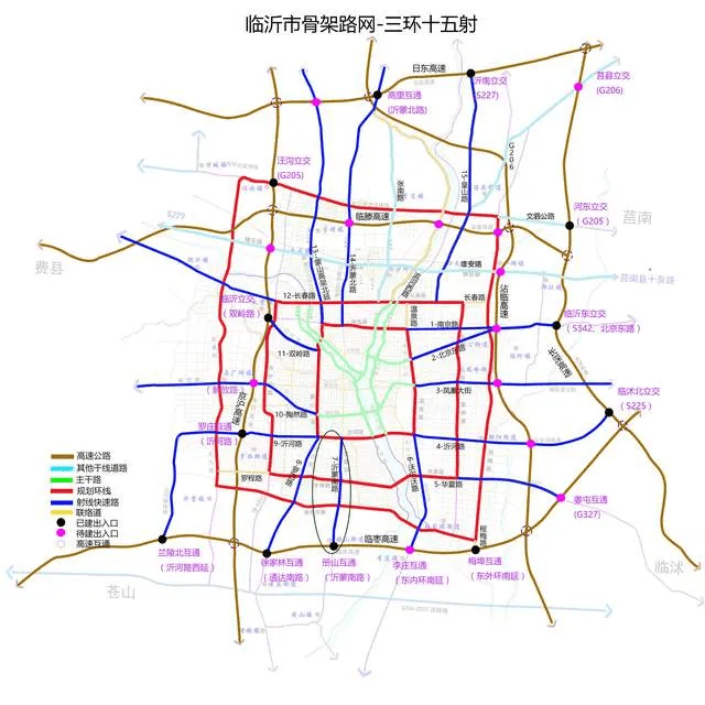 由于铁路段工程和沂河高架路施工,这条路目前还不能实现从临沂市区