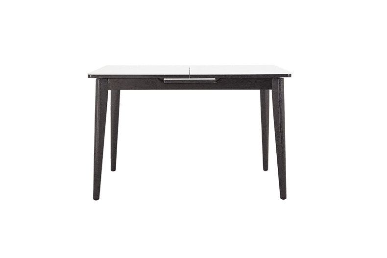 当优选岩板遇上温润实木,餐桌材质之间的混搭,带给餐厅空间雅致的