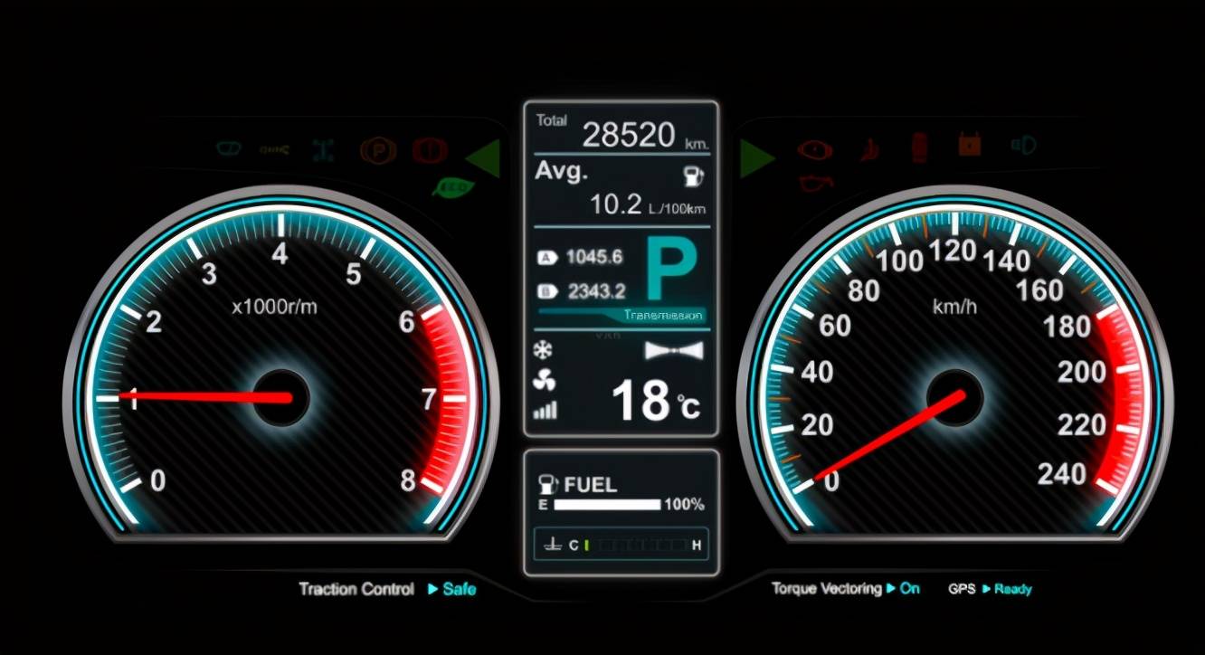 如果仪表盘上显示车速为100km/h,那实际车速是多少?