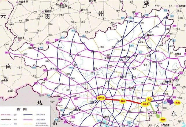 十四五,南宁要修建六条射线高速公路,南宁至北海第二高速在列