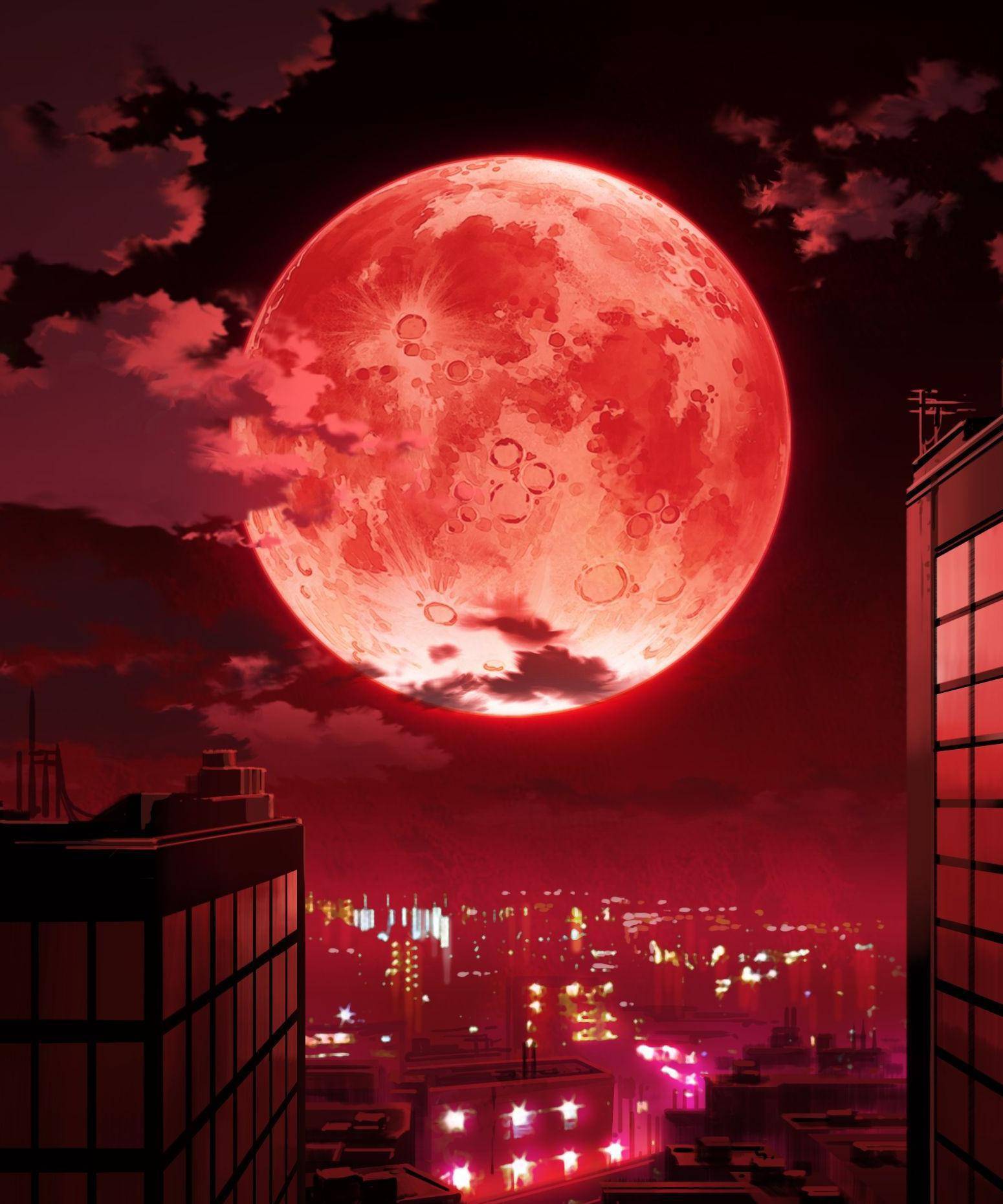 当月全食产生时,浓郁的地球大气层会其他颜色的光源,仅留有红色光源能