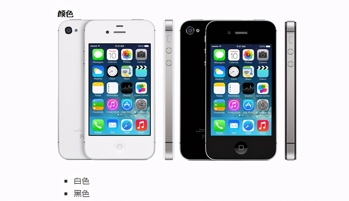 iphone4s 只有黑白两色