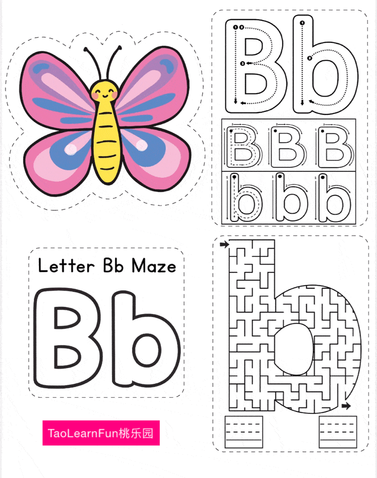 熟认英文字母以后,能控笔写字的孩子可以练习字母书写,为以后的学习