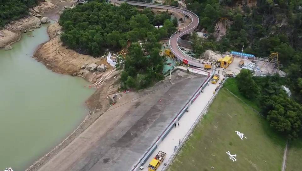 现场直击珠海石景山隧道透水事故航拍图曝光吉大水库水量