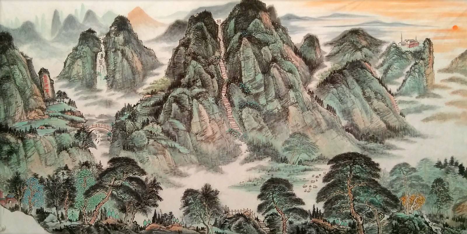 原创谢福堂:水墨山水展现青州家乡美