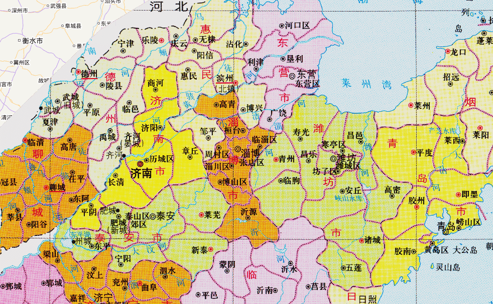 原创山东省的区划调整,16个地级市之一,德州市为何有11个区县?