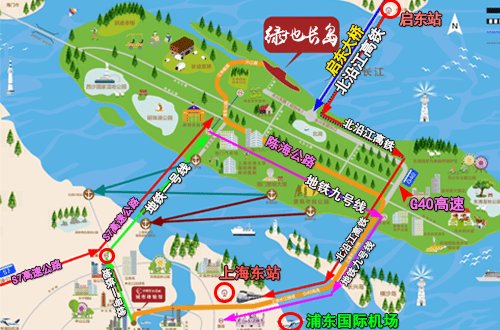 高铁方面:崇明岛规划的 北沿江高铁,西起成都,经重庆,武汉,合肥,南京