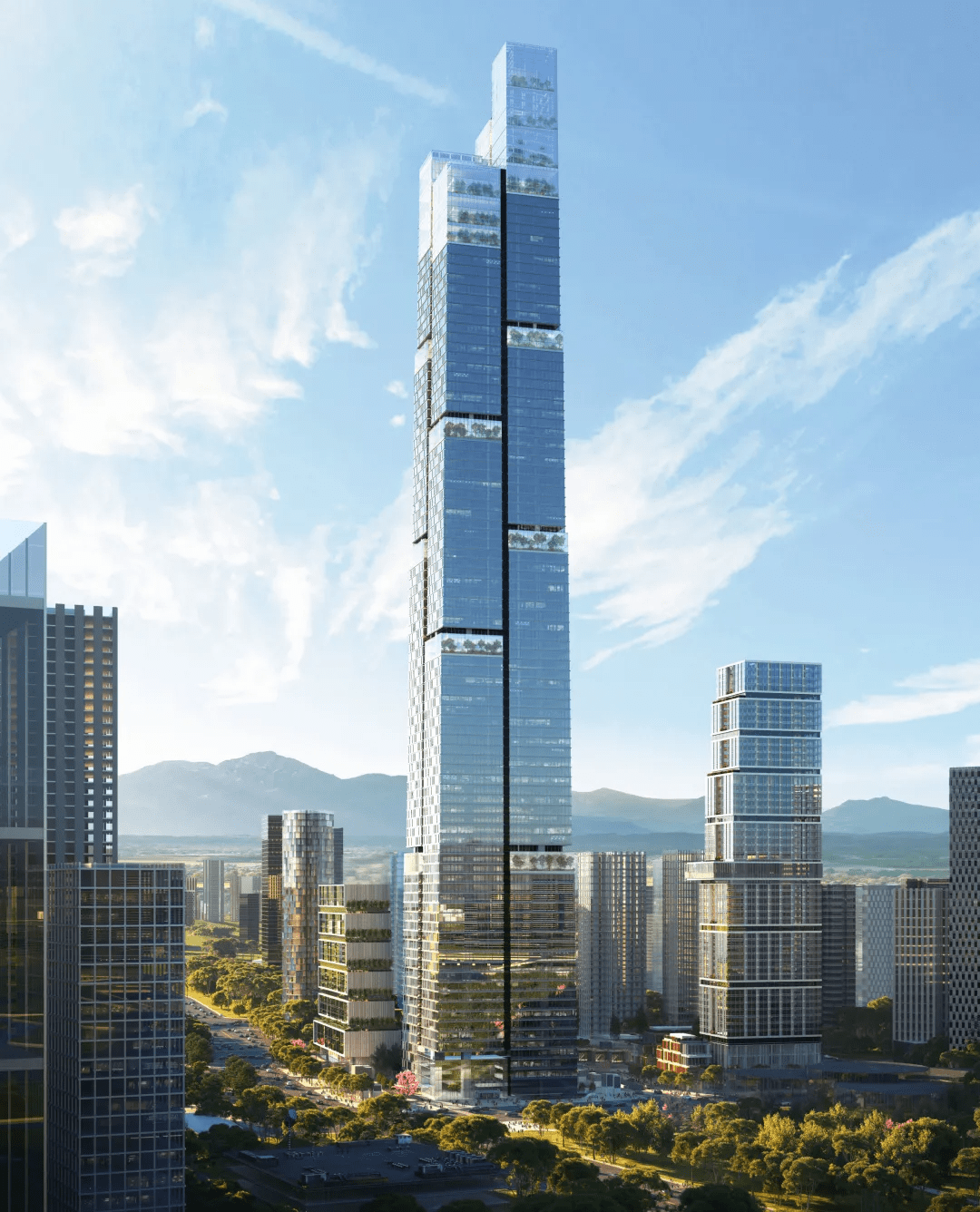 原创高489米!成都未来第一高楼正式开工,设计以"山"为意象