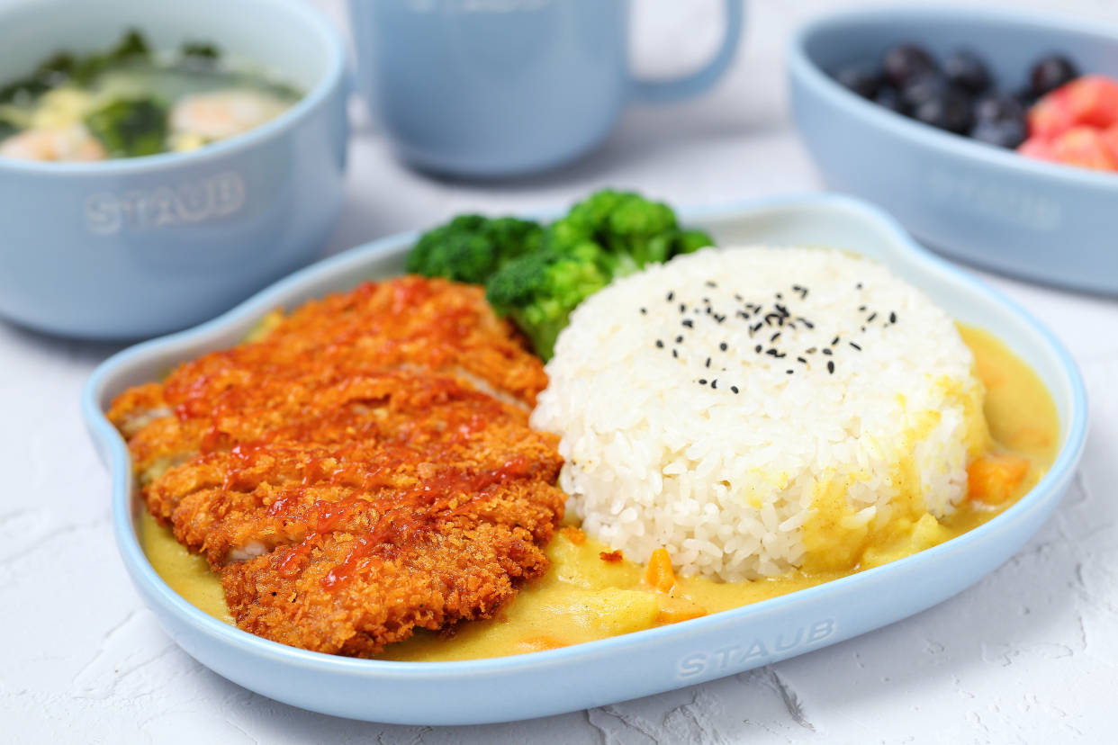 原创美味的咖喱猪排饭家人们很爱吃
