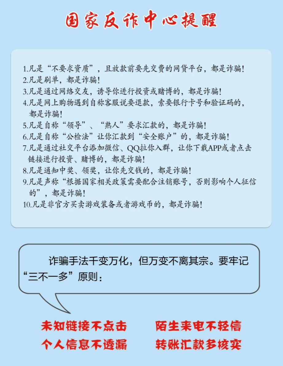 牢记!防范电信网络诈骗 你需要知道这些